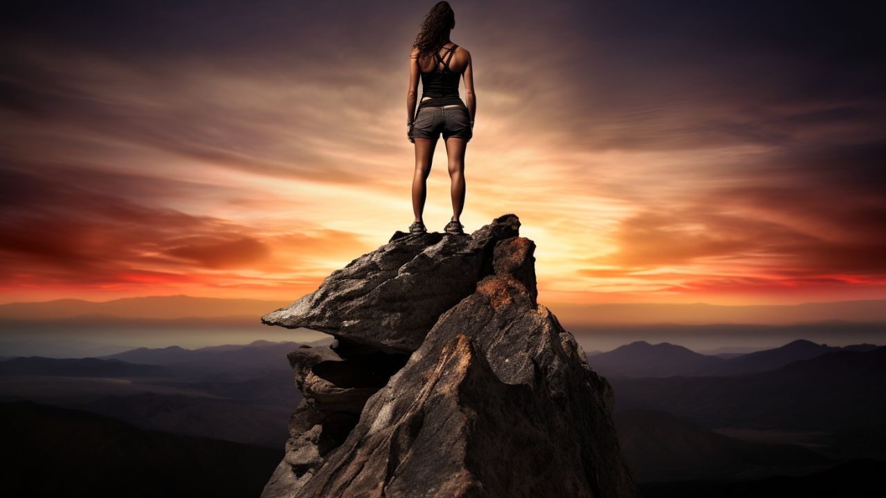 Woman on Top of a Mountain - FREE Download