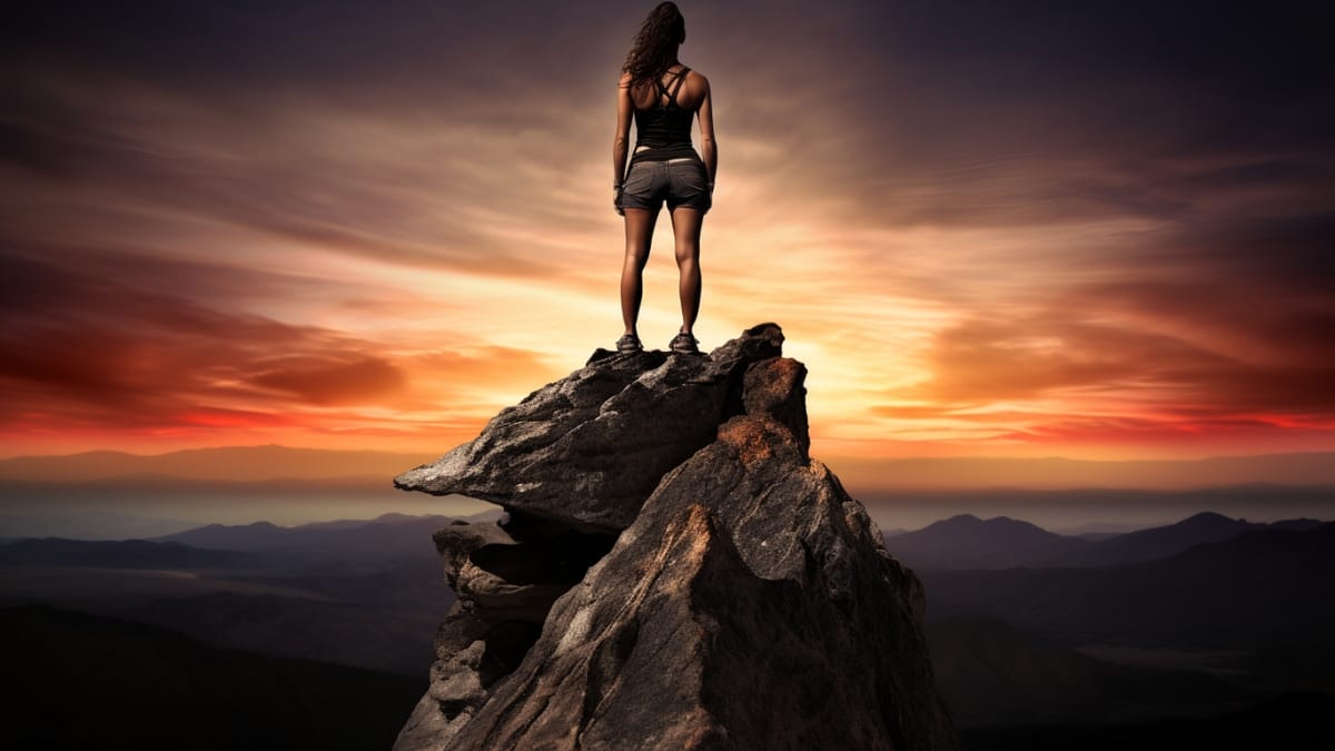 Woman on Top of a Mountain - FREE Download