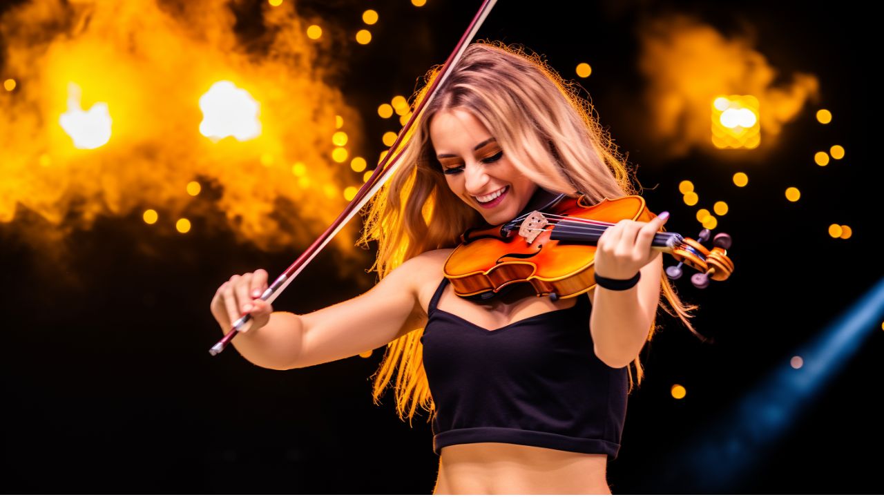 Young Woman Playing Violin