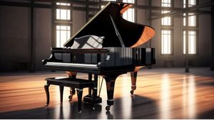 Black Grand Piano in a Dance Studio - Free Download