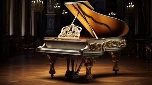 Ornate Grand Piano in a Mansion - Free Download